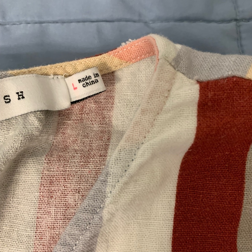Lush Multi Colored Striped Romper Large - Picture 5 of 6
